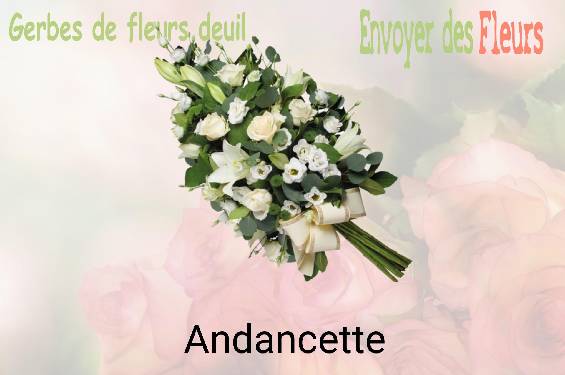 Gerbe de fleurs de deuil livrée à Andancette